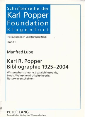 Karl R. Popper Bibliographie 1925-2004 Lube, Manfred: