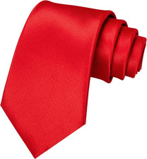Solid Color Tie Mens Necktie for Business and Wedding