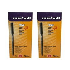  Uni-Ball Onyx Rollerball -Red- 0.7Fine 12 Pens per box  24 Total LOT OF 2