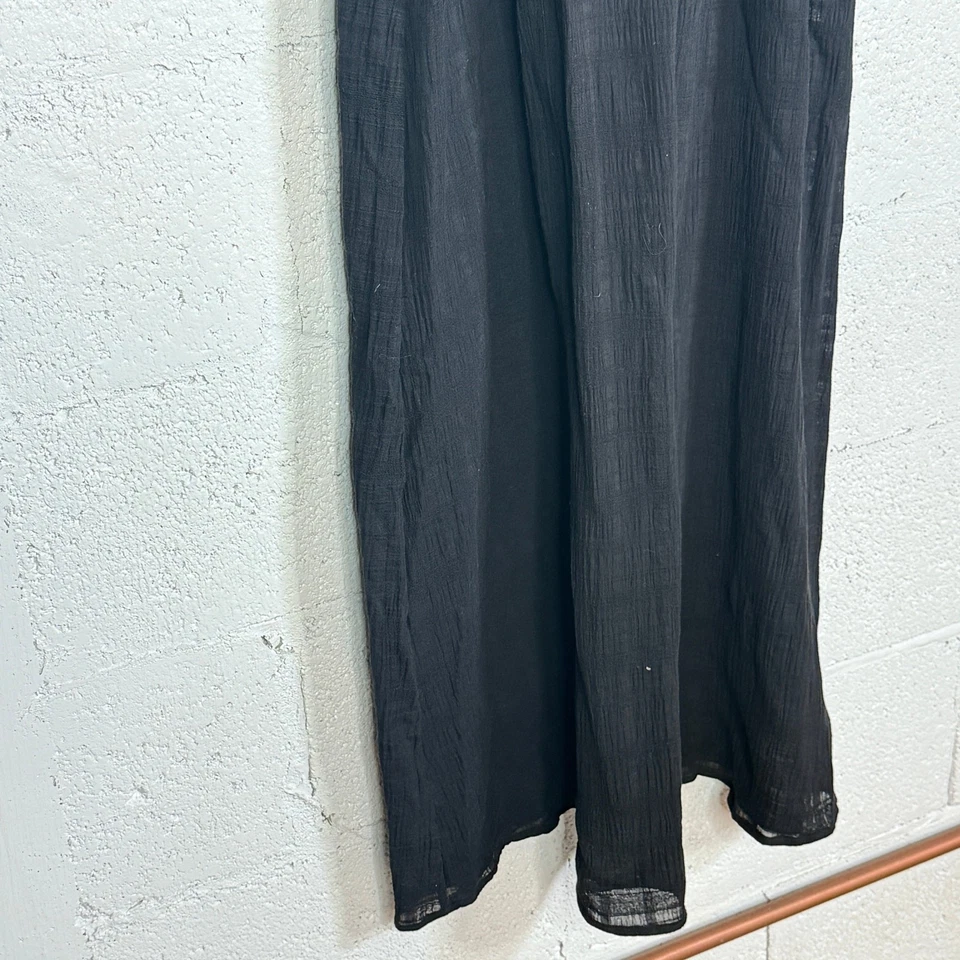 Vestido para mujer Anne Cole de algodón encubrimiento MIDI - noche sin luna negro XL $72 Foto 4 de 4