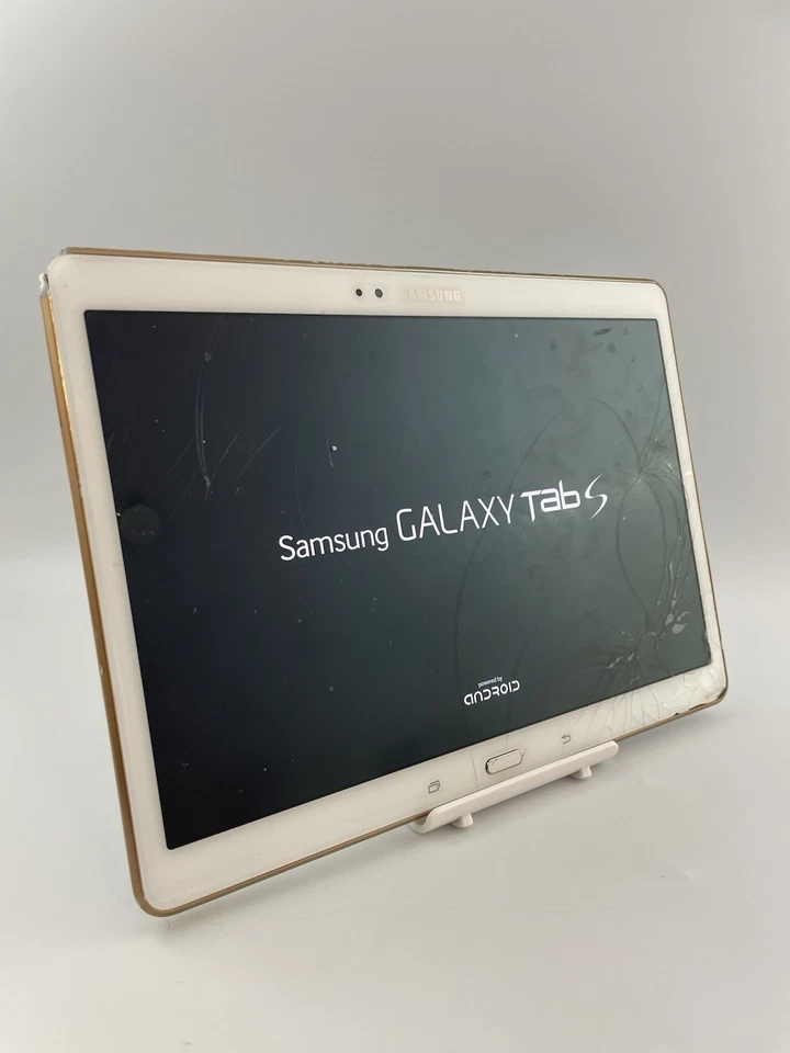 Samsung Galaxy Tab S 10.5 SM-T805 White Unlocked Android Tablet Cracked #i02 - Image 4 of 4