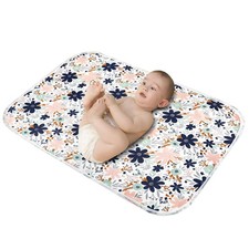 Baby Diaper Changing Pad, 21 5/8" x 31.5" Waterproof Pad Floral