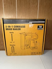 Ecarke 18 Gauge Cordless Nail Gun 2 in 1 Brad Nailer/Stapler  Open Box NoBattery