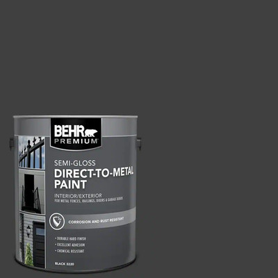 1 Gal. Black Semi-Gloss Direct to Metal Interior/Exterior Paint