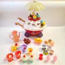 80-PC Kids Pretend Play Ice Cream Cart Shop w/ Music 13"x8"x15" Tea Party Set