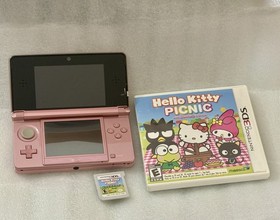 Nintendo 3DS Console Pink CTR-001 (USA) and game - USED