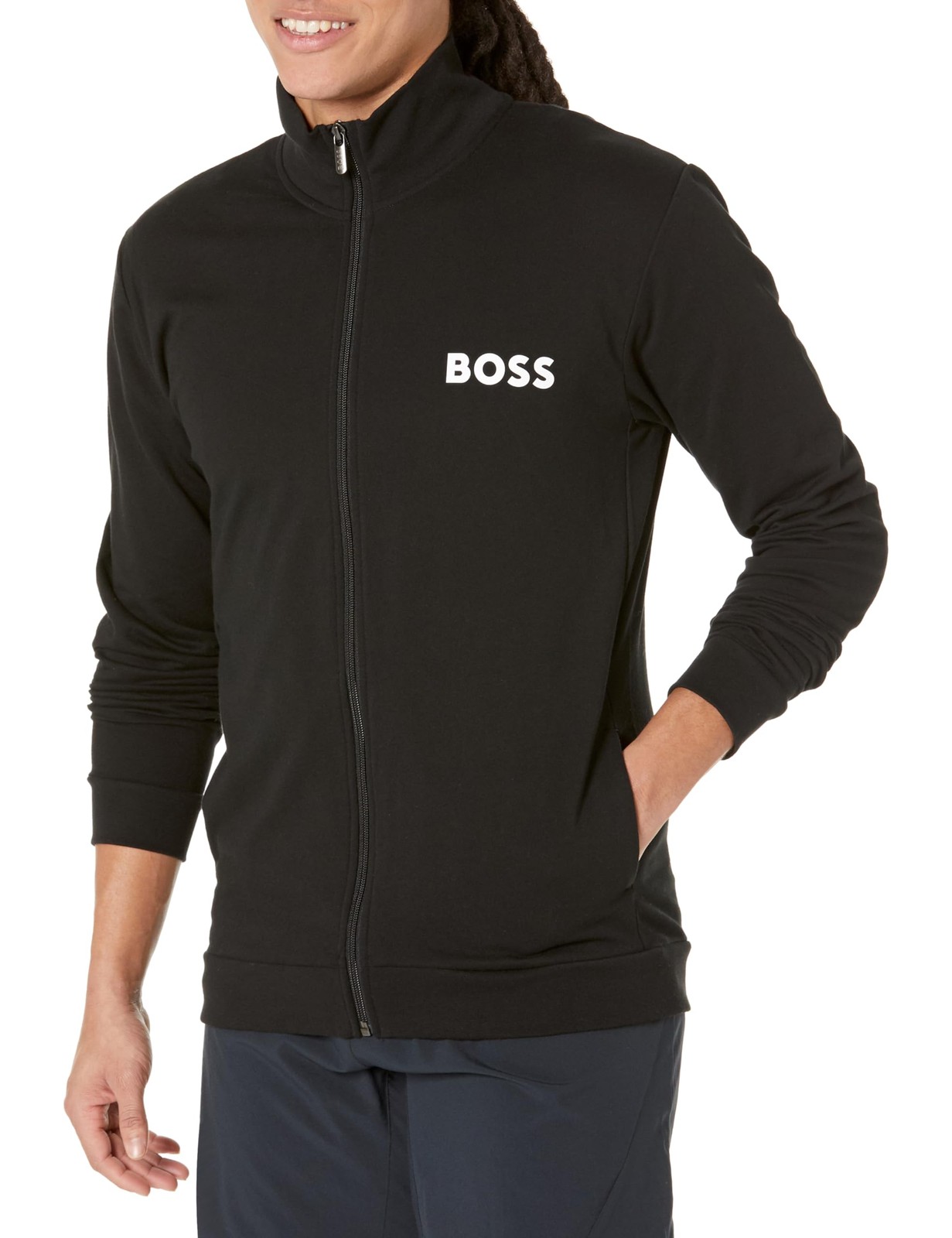 Boss Ease Cotton Logo Print Full Zip Jacket Regular Fit XL 17190₽