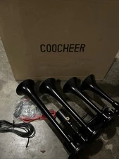 New Coocheer 12V 120psi Compressor With Used Vixen Horns Train Horn Kit Open Box