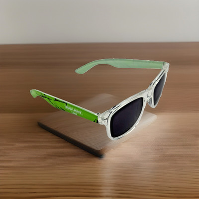 Bud Light Lime Sunglasses UV Protection Green Clear Promo Swag New