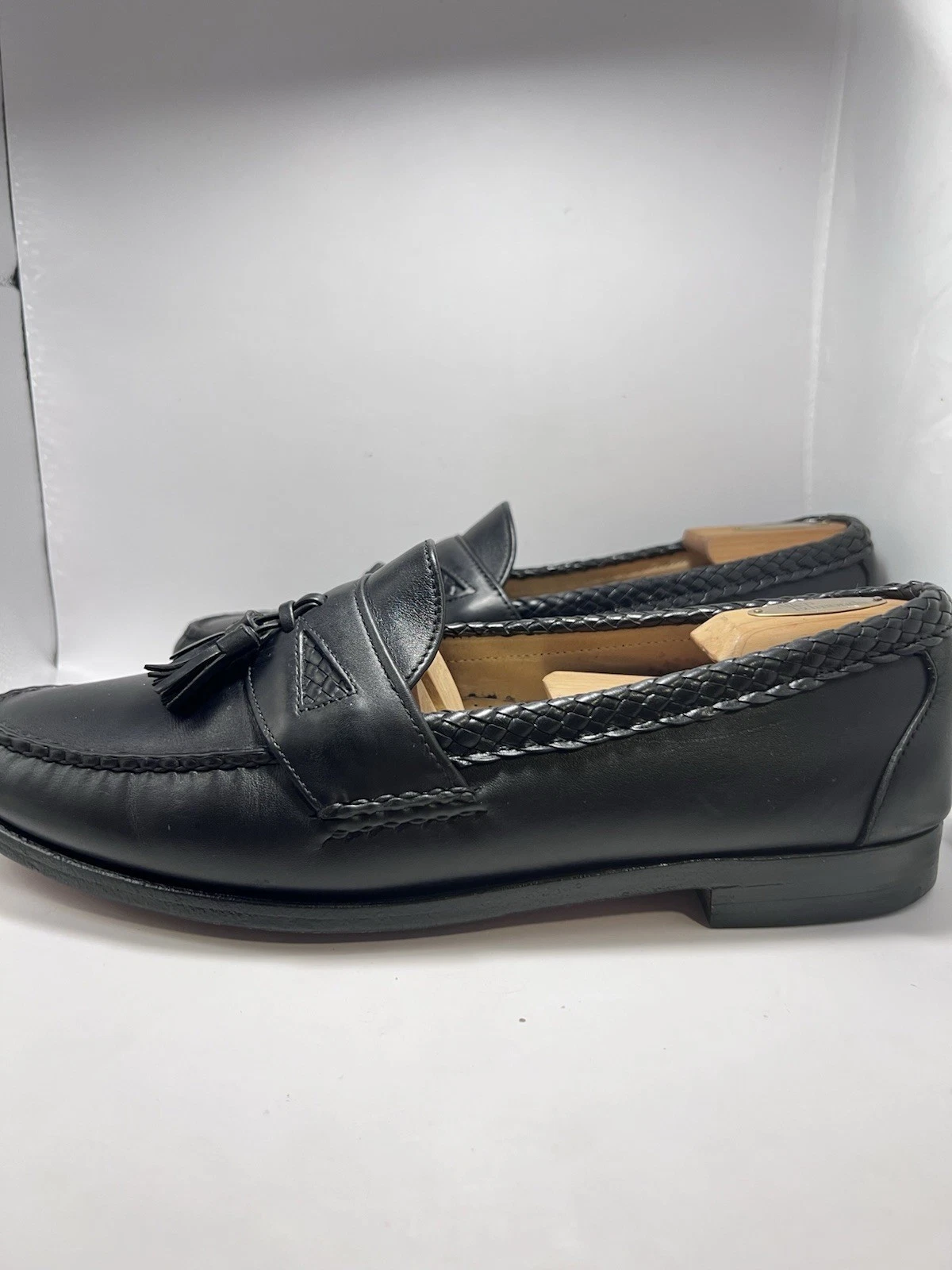 Allen Edmonds Maxfield Mens Size 11.5 EEE 3E Tassel Loafers Black Leather 47711