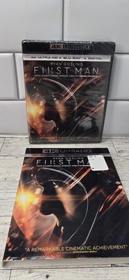 First Man 4K Ultra HD, Blu-ray, Digital New, Sealed OOP Slipcover! Ryan Gosling
