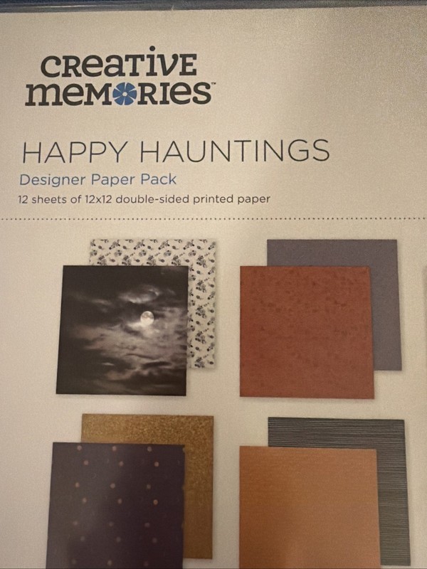 Creative Memories Happy Hauntings Designer Paper Pack - 12 Sheets - Dbl Sided