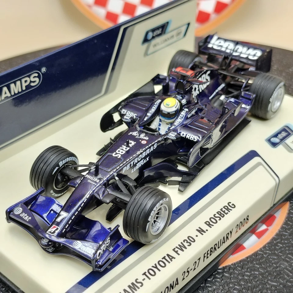 MINICHAMPS 1/43 Williams-Toyota FW30 Nico Rosberg Test Barcelona 25-27 400080307 - Image 2 of 4