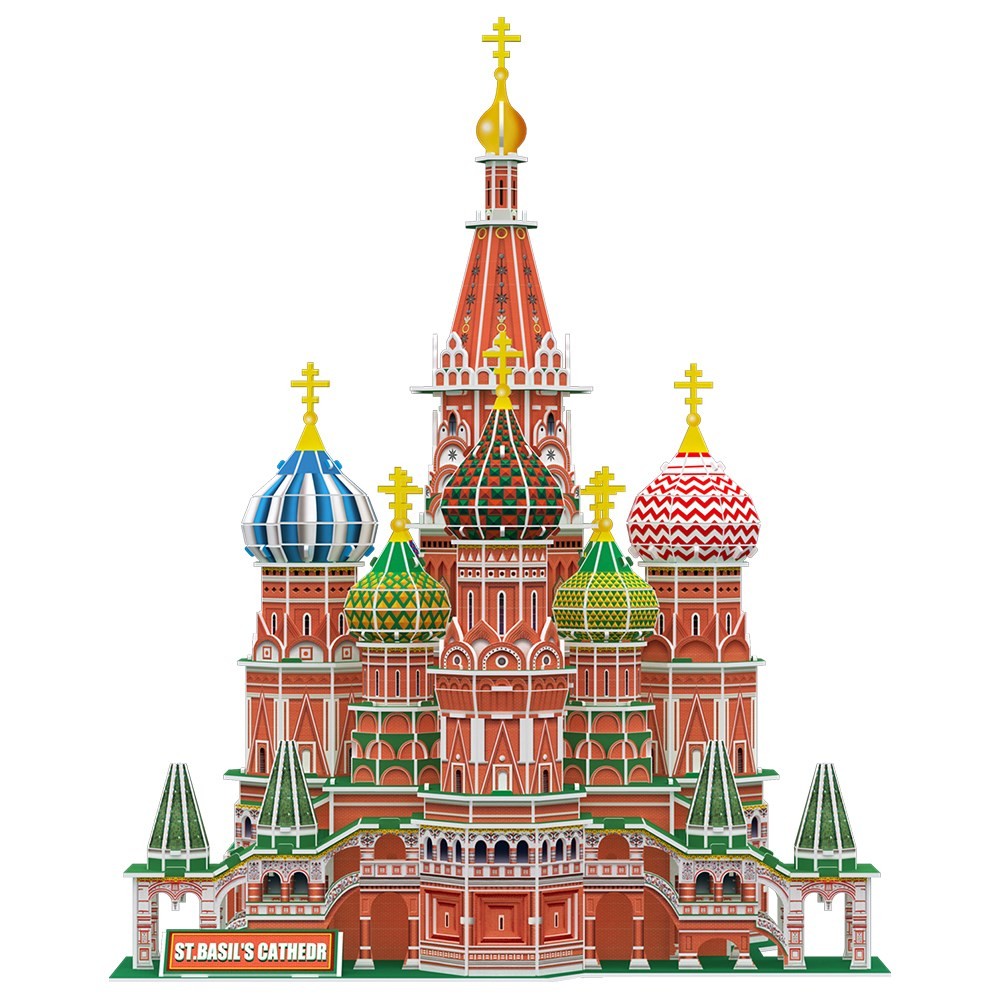 6944588209995 3D пазл CubicFun Собор Василия Блаженного 222 предмета Здания кубической формы 8890₽
