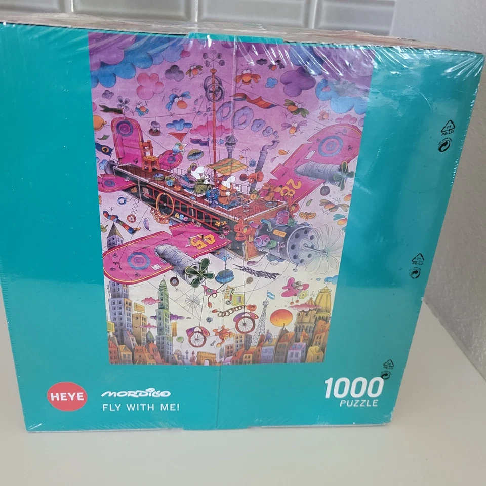 全新 Heye Puzzle 29887 Mordillo: Fly With Me! 1000 件 50x70 厘米 F1020 ‎3329887 — 第 3/4 张图片