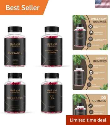 Complete Wellness Essentials - 30-Day Bundle with D3 Gummies, Probiotics, Hai...