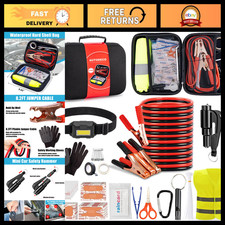 Portable Car Emergency Kit - Roadside Safety Essentials Compact Complete Portable Car Emergency Kit - Roadside Safety Essentials Compact Complete