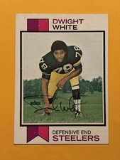DWIGHT WHITE (DEC) ROOKIE Signed 1973 Topps #140 (STEEL CURTAIN) Autograph Auto