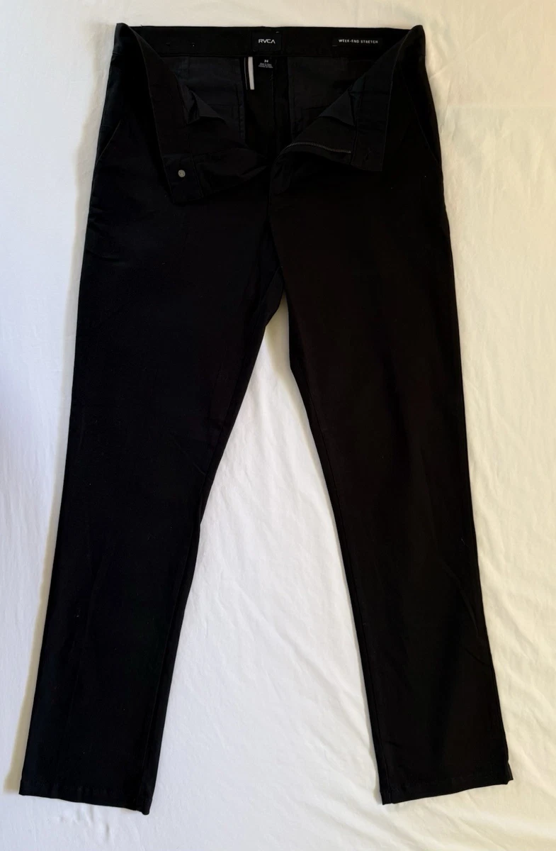 RVCA Pantaloni Tuta Da Uomo In Pile: Comodi, Con Tasche E Serigrafia, Nero, Taglia XL