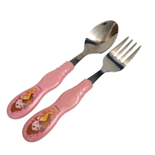 Disney Princess Belle Toddler Flatware Silverware Spoon Fork Set Girls Boys