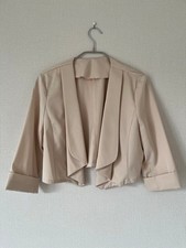 Epolene Beige Bolero Jacket M 3/4 Sleeve for Weddings