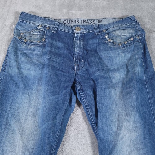 Guess Jeans Herren 40 (passt 40x34) Rebel Straight Leg Denim Medium Wash Faded - Bild 1 von 11