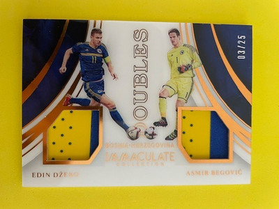 Edin Dzeko 2017 Panini Immaculate Team Doubles (w Begovic) #TD-BOS (3/25)