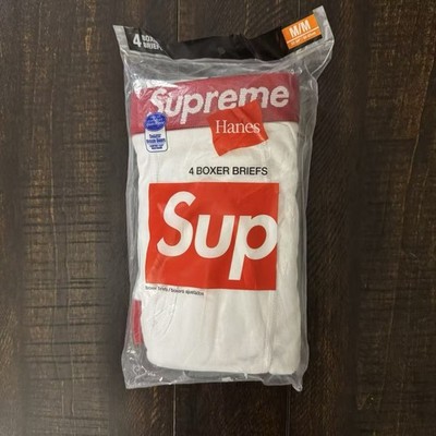 Supreme Hanes Boxer Briefs White Underwear Size M (4 Pack) SS18 | eBay