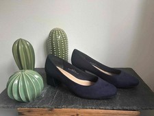 Smart navy blue court shoes by M&S, size 6.5