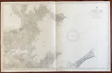 CARTA NAUTICA: GOLFO DI OLBIA E DEGLI ARANCI -  AGGIORNATA AL 1957 - Cm 65x101