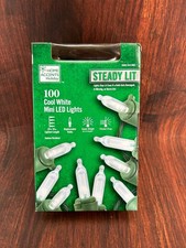 Home Accents Holiday 100 Count Mini LED Christmas Lights Cool White Steady Lit