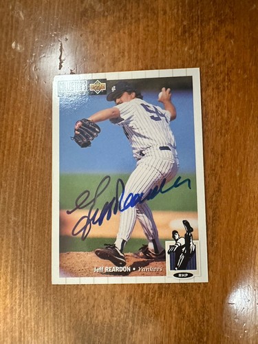 Jeff Reardon NY Yankees Autographed 1994 Upper Deck Collectors choice #592