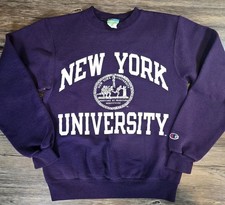 Vintage Champion New York University Crewneck Sweatshirt Unisex Size Small
