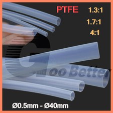 Clear PTFE Heat Shrink Sleeving High Temperature Heatshrink Tubing  0.5mm - 40mm