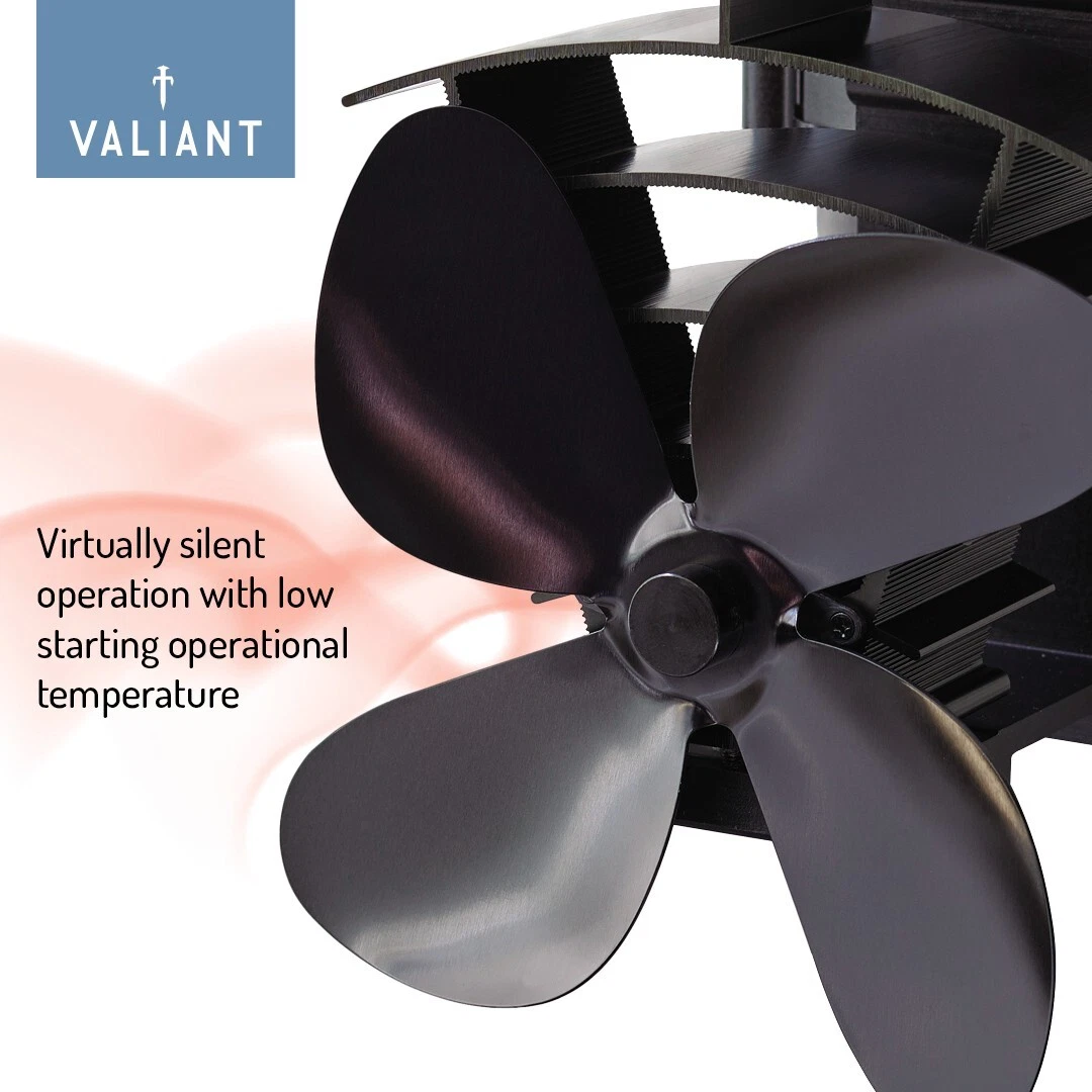 Valiant Remora Magnetic Flue Pipe Heat Powered Stove Fan - FIR350 | eBay