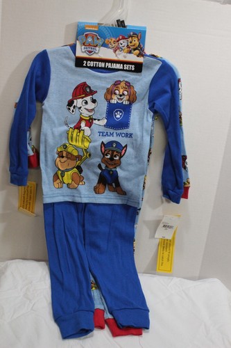 Boys 2T 4-piece Paw Patrol pajama set 2 full set "Teamwork" - Picture 3 of 4