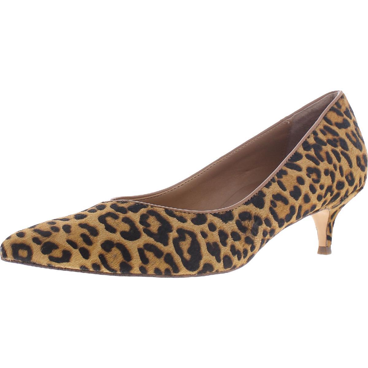 Женские туфли на высоком каблуке Josie Leopard Tan Kitten 6 среднего размера (B, M) BHFO 5922