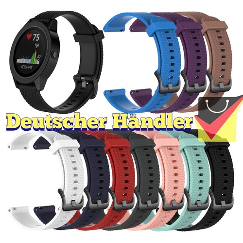 Silikon Sport Armband 18mm für Garmin Vivoactive, Venu, Vivomove, Fossil, Huawei