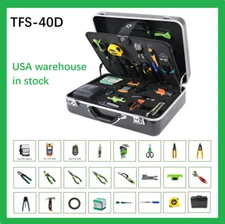 TAWAA FTTH Tool Kit TFS-40D w FC-6S Fiber Cleaver, Optical Power Meter Splicing