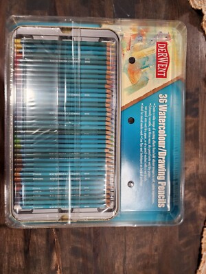 Derwent 36 Watercolor Watercolour Drawing Pencils with Tin Case SEALED