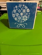Ceramic Blue Snowflake Bouquet Coasters with stand Brand new sealed 9 sets