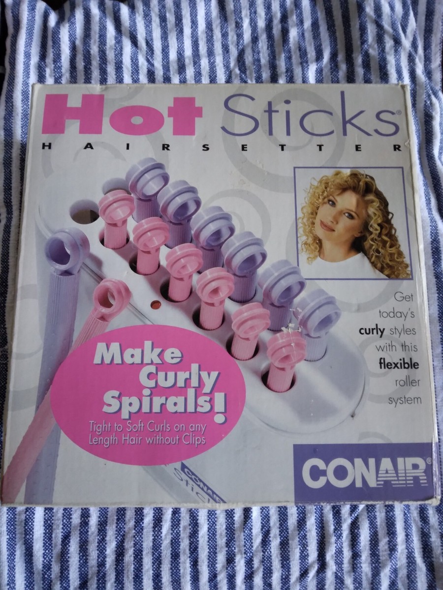 Conair Hot Sticks 14 Flexible Hair Rollers Purple Pink V21352 Curlers 90s