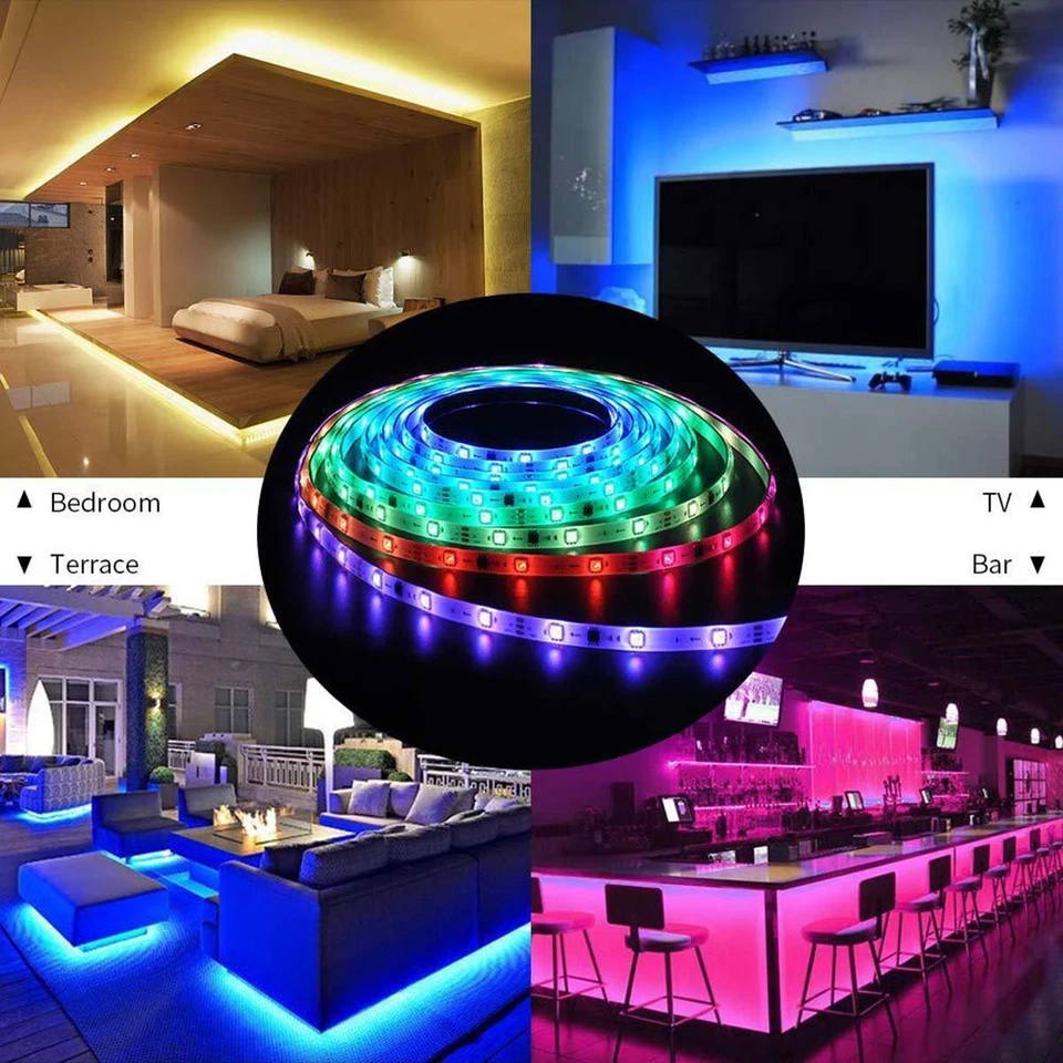 20M 10M 5050 LED Strip Lights RGB Bluetooth Music Christmas TV BACK Home Deco - Image 4 of 4
