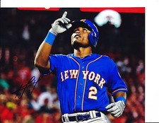 NEW YORK METS DILSON HERRERA SIGNED CELEBRATION 8X10