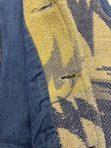 Vintage RRL Ralph Lauren Vest Indian Head Blanket Country Navajo Concho Multi M - Picture 9 of 10