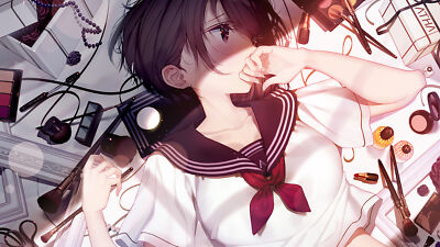 Anime girls artwork atha cropped school Play Gaming Mat Desk