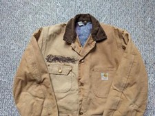 vintage USA made CARHARTT blanket lined 42 duck cotton 1980s jacket chore M coat