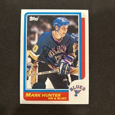 MARK HUNTER SIGNED AUTOGRAPHED 1986 TOPPS CARD # 57 BLUES