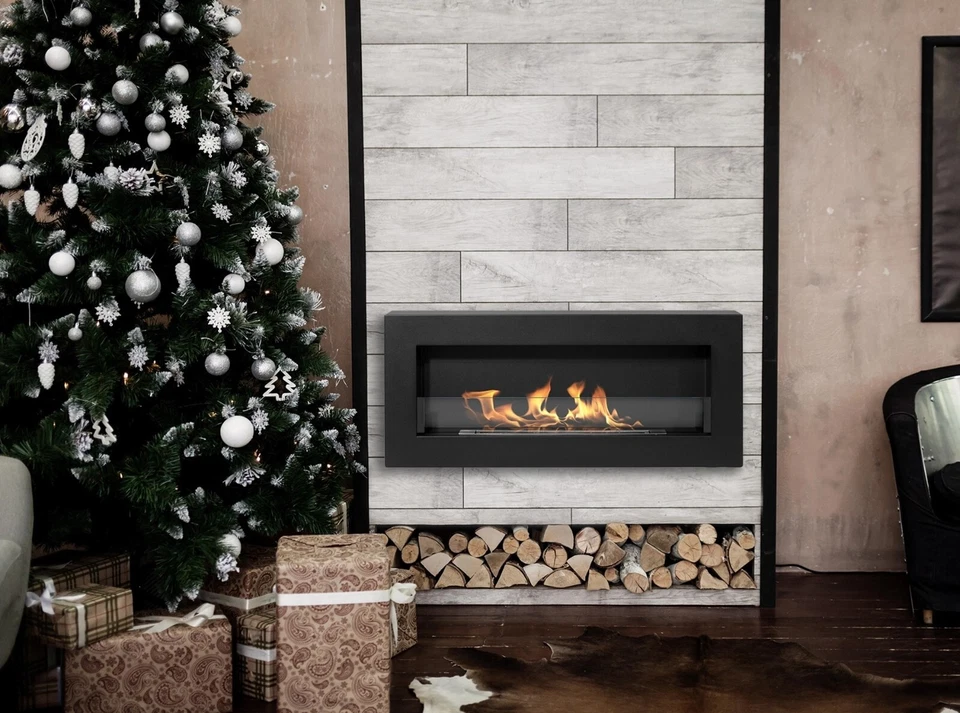 Campo24 ethanol fireplace wall fireplace 650/900x400 mm bioethanol TÜV tested decorative fireplace - Image 2 of 4