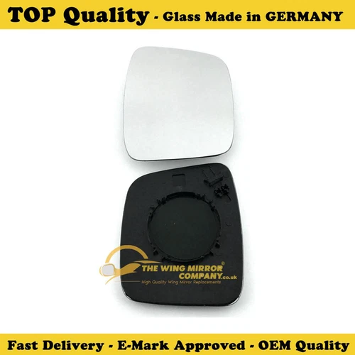 Fits FIAT QUBO 2007 to 2020 RHS Wing Mirror Glass Convex & Base Plate